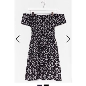 Off the shoulder mini dress